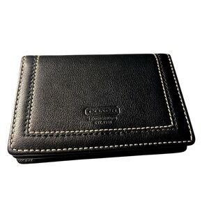 Vintage/Y2K-Era Coach SoHo Collection
Black Leather Credit Card Case Wallet NWOT